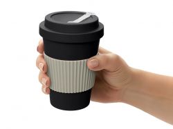 Термокружка "Muffin" из натуральных волокон, черный