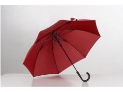 Зонт-трость Bergen, полуавтомат, бордовый
