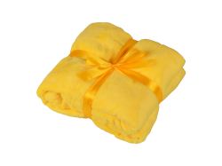 Плед мягкий флисовый Fancy, желтый