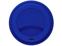 Стакан с силиконовой крышкой "Cafe", темно-синий
