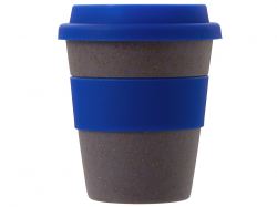 Стакан с силиконовой крышкой "Cafe", темно-синий