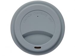 Стакан с силиконовой крышкой "Cafe", серый