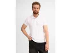 Рубашка поло мужская Brandy Men, белая с темно-синим