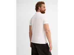 Рубашка поло мужская Brandy Men, белая с темно-синим