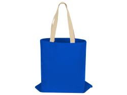 Сумка для шопинга Steady из хлопка с парусиновыми ручками, 260 г/м2, синий