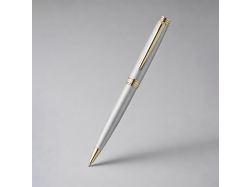 Ручка шариковая Pierre Cardin коллекция «СИЯНИЕ | SHINE». Корпус - латунь с сатиновым хромированным покрытием. Отделка и детали дизайна - латунь и позолота. Цвет - серебристый. Упаковка B-1