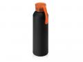 Бутылка для воды Joli, алюминий, черный/оранжевый