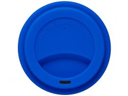Стакан с силиконовой крышкой "Cafe", синий