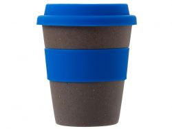 Стакан с силиконовой крышкой "Cafe", синий
