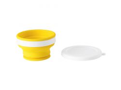Складной стакан с крышкой Astrada, желтый
