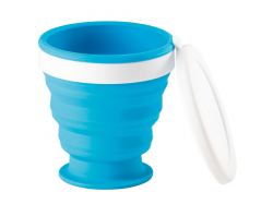 Складной стакан с крышкой Astrada, желтый