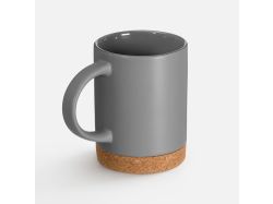 Кружка с пробковой подставкой Corky, серая