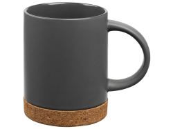 Кружка с пробковой подставкой Corky, серая