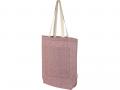 Эко-сумка Pheebs объемом 9 л из переработанного хлопка плотностью 150 г/м² с передним карманом, heather maroon