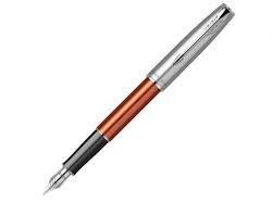 Перьевая ручка Parker Sonnet Essentials Orange SB Steel CT, перо: F, цвет чернил black, в подарочной упаковке.