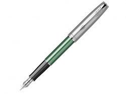 Перьевая ручка Parker Sonnet Essentials Green SB Steel CT, перо: F, цвет чернил: black, в подарочной упаковке.