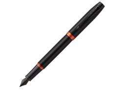 Перьевая ручка Parker IM Vibrant Rings Flame Orange, стержень:F, цвет чернил: blue, в подарочной упаковке.