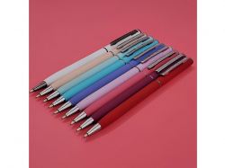 Ручка шариковая автоматическая BrunoVisconti® "PALERMO" цвет корпуса белый, soft-touch, 0.7 мм