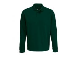 Рубашка поло оверсайз с длинным рукавом Heritage, темно-зеленая