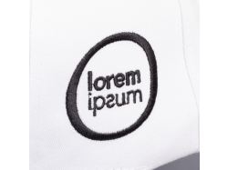 Бейсболка Canopy, белая с темно-синим кантом