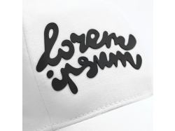 Бейсболка Canopy, белая с темно-синим кантом