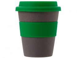 Стакан с силиконовой крышкой "Cafe", зеленый