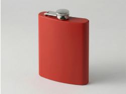 Фляжка 240 мл Remarque soft touch, 304 сталь, красный