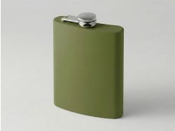 Фляжка 240 мл Remarque soft touch, 304 сталь, зеленый милитари