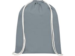 Рюкзак со шнурком Tenes из хлопка плотностью 140 г/м2, серый