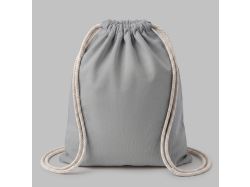 Рюкзак со шнурком Tenes из хлопка плотностью 140 г/м2, серый