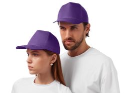 Бейсболка "Poly" 5-ти панельная 120гр, фиолетовый