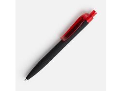 Ручка шариковая Prodir QS01 PRT-T Soft Touch, черная с красным