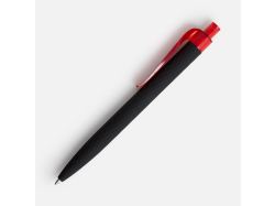 Ручка шариковая Prodir QS01 PRT-T Soft Touch, черная с красным
