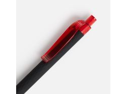 Ручка шариковая Prodir QS01 PRT-T Soft Touch, черная с красным