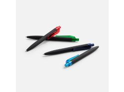 Ручка шариковая Prodir QS01 PRT-T Soft Touch, черная с синим