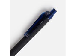 Ручка шариковая Prodir QS01 PRT-T Soft Touch, черная с синим