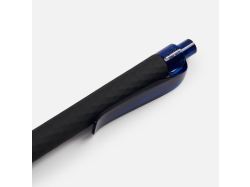 Ручка шариковая Prodir QS01 PRT-T Soft Touch, черная с синим