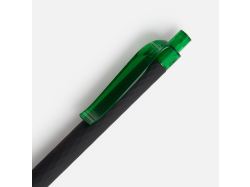 Ручка шариковая Prodir QS01 PRT-T Soft Touch, черная с зеленым