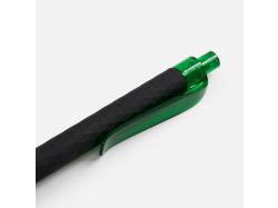 Ручка шариковая Prodir QS01 PRT-T Soft Touch, черная с зеленым