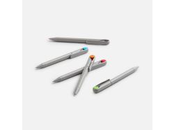 Ручка шариковая Prodir DS1 TMM Dot, серая с ярко-зеленым