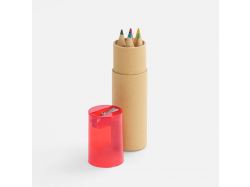 Набор карандашей Pencilvania Office с точилкой, красный