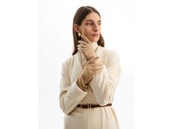 Перчатки Alpine, удлиненные, бежевые