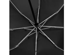 Зонт наоборот складной Futurum со светоотражающим кантом, черный