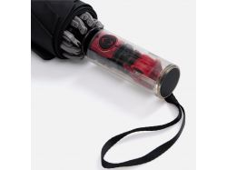 Зонт наоборот складной Futurum со светоотражающим кантом, черный