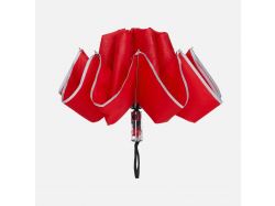 Зонт наоборот складной Futurum со светоотражающим кантом, красный
