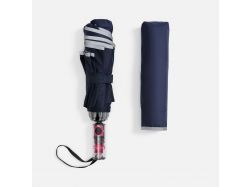 Зонт наоборот складной Futurum со светоотражающим кантом, темно-синий