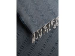 Плед «Сенеж», серо-синий