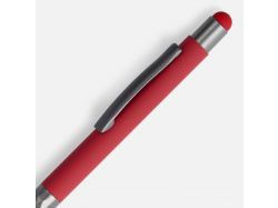 Ручка шариковая Digit Soft Touch со стилусом, красная