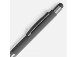 Ручка шариковая Digit Soft Touch со стилусом, серая