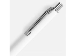 Ручка шариковая Lobby Soft Touch Chrome, белая